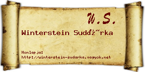 Winterstein Sudárka névjegykártya